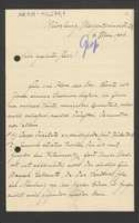 Brief von Ludwig Groß an Unbekannt