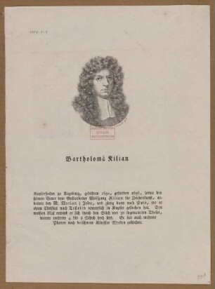 Bildnis des Bartholomäus Kilian