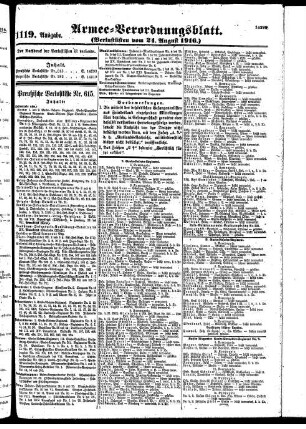 1119.Ausgabe. Donnerstag, 24. August 1916