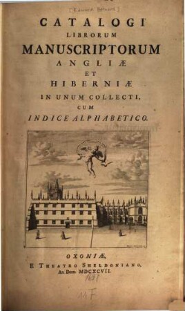 Catalogi librorum manuscriptorum Angliae et Hiberniae