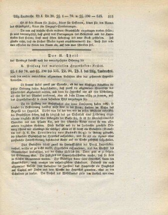 B. Prüfung des materiellen Hypotheken-Rechts.
