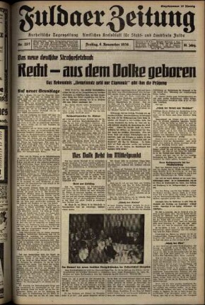 Ausgabe vom Freitag, den 06. November 1936.