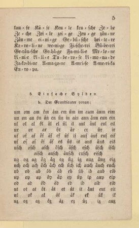 5. Einfache Sylben