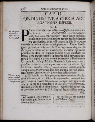 Cap. II. Ordinum ivra circa adlegationes imperii
