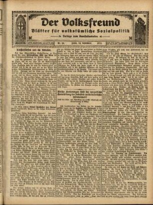 Ausgabe vom Sonntag, den 14. September 1913.