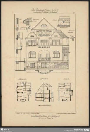 Einfamilienhaus in Stuttgart [Grundriss, Aufriss]