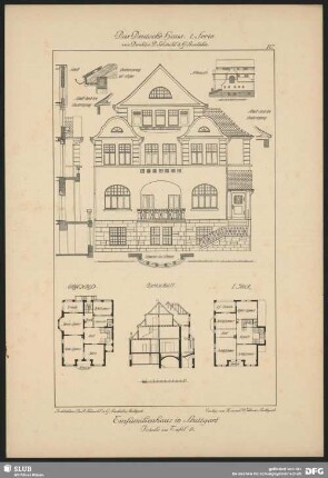 Einfamilienhaus in Stuttgart [Grundriss, Aufriss]