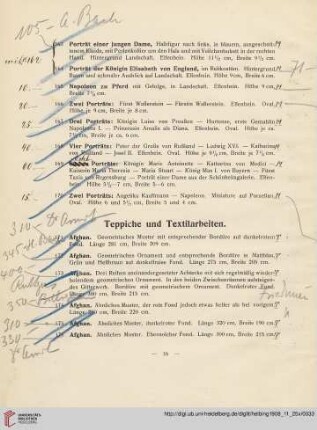 Teppiche und Textilarbeiten (Nr. 171-211)