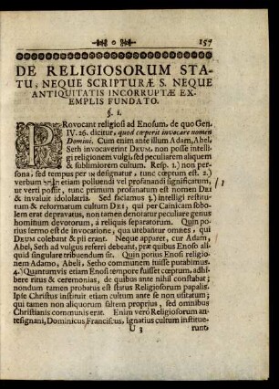 De Religiosorum Statu, Neque Scripturae S. Neque Antiquitatis Incorruptae Exemplis Fundato