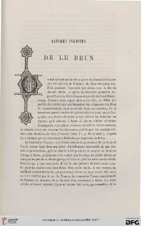 14: Lettres inédites de Le Brun