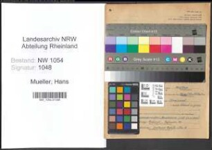 Entnazifizierung Hans Mueller , geb. 08.05.1878 (Reg.Rat)