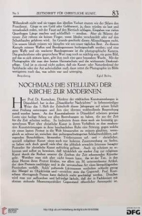 Nochmals die Stellung der Kirche zur Moderne, [2]