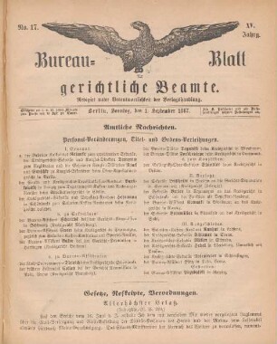 Nr. 17, 1. September 1867