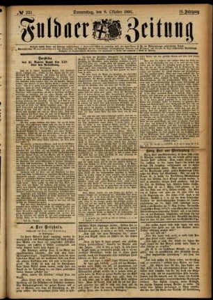 Ausgabe vom Donnerstag, den 08. Oktober 1891.