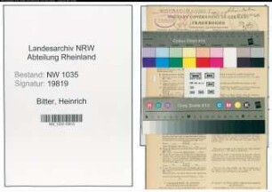 Entnazifizierung Heinrich Bitter , geb. 10.08.1892 (Bautechniker)