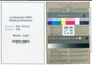 Entnazifizierung Josef Becker , geb. 26.08.1905 (Schlosser)