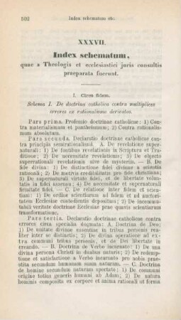 502-505 Index schematum, quae a Theologis et ecclesiastici juris consultis praeparata fuerunt
