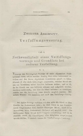 Zweiter Abschnitt. Verfassungsvertrag.