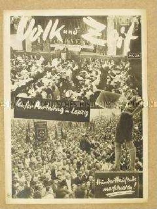 Sozialdemokratische Wochenzeitschrift "Volk und Zeit" u.a. über den SPD-Parteitag in Leipzig