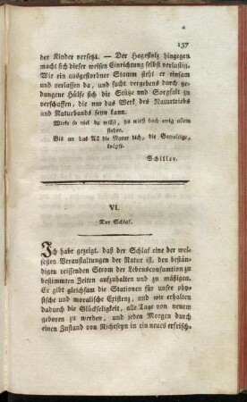 VI. Der Schlaf.