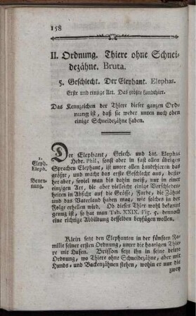 II. Ordnung. Thiere ohne Schneidezähne. Bruta