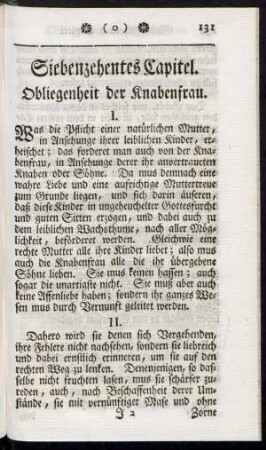 Siebenzehentes Capitel. Obliegenheit der Knabenfrau