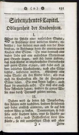 Siebenzehentes Capitel. Obliegenheit der Knabenfrau