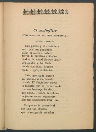 El canfinflero : Compendio de su vida borrachosa
