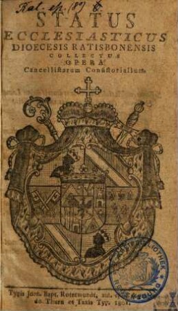 Status ecclesiasticus Dioecesis Ratisbonensis. 1801