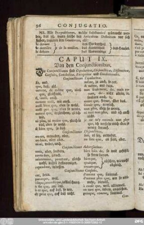 Caput IX. Von den Coniunctionibus.