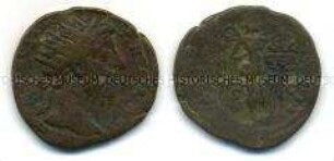 Antike, römische Münze, Dupondius, Marcus Aurelius, 2. Jh.