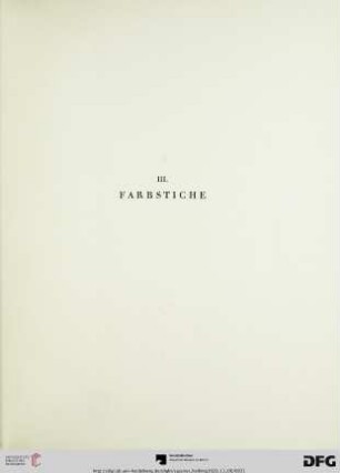 III. Farbstiche (Nr. 65-69)