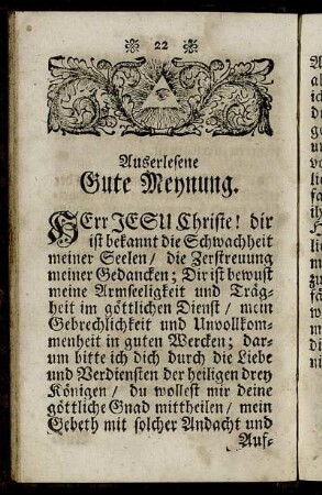 Auserlesene Gute Meynung.
