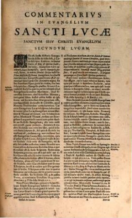 Commentarivs In Qvatvor Evangelia. [2], Commentarius In Evangelium S. Lucae Et S. Ioannis