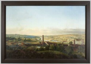 Ölgemälde Hüttenwerk, Königin-Marienhütte, Zwickau