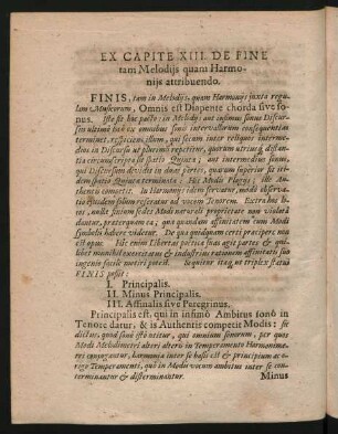 Ex Capite XIII. De Fine tam Melodiis quam Harmoniis attribuendo.