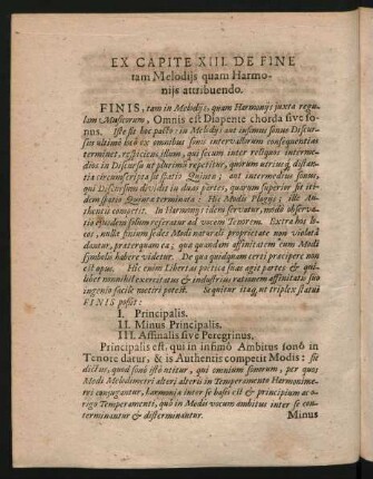 Ex Capite XIII. De Fine tam Melodiis quam Harmoniis attribuendo.