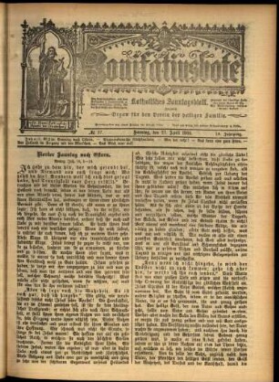 Erste Ausgabe vom Sonntag, den 27. April 1902.