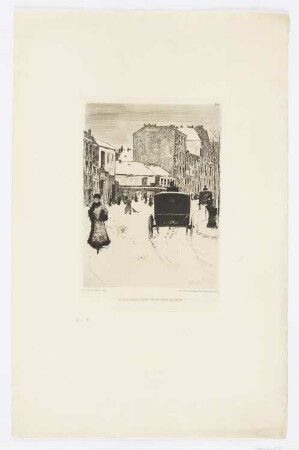 Le Boulevard Clichy par un temps de neige, aus: "L’Illustration nouvelle", Paris 1876