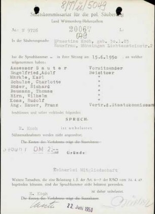 Koch, Ernestine