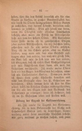 Uebung der Tugend der Gottesverehrung.