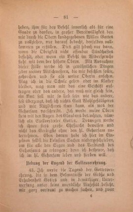 Uebung der Tugend der Gottesverehrung.