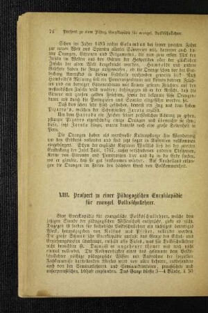 Prospect zu einer Pädagoischen Encyklopädie für evangel. Volksschullehrer