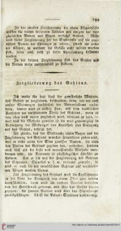 Zergliederung des Gehirns