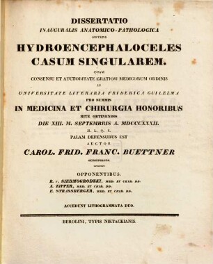 Diss. inaug. anat. path. sistens hydroencephaloceles casum singularem