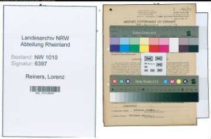 Entnazifizierung Lorenz Reiners , geb. 14.08.1891 (Arbeiter)