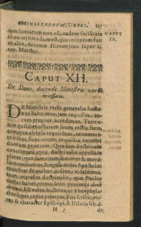 Caput XII. De Dono docendi Ministris verbi necessario.