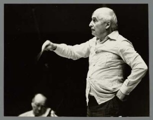 Vaclav Neumann : Portrait des Dirigenten Vaclav Neumann bei den Dresdner Musikfestspielen, Generalprobe im Kulturpalast Dresden