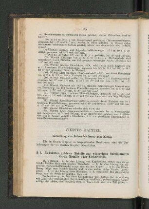Viertes Kapitel. : Zersetzung von Salzen bis herab zum Metall.