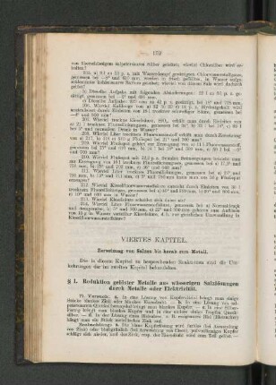 Viertes Kapitel. : Zersetzung von Salzen bis herab zum Metall.